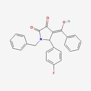 (4Z)-1-benzyl-5-(4-fluorophenyl)-4-[hydroxy(phenyl)methylidene]pyrrolidine-2,3-dione