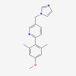 molecular formula C18H19N3O B3901609 5-(1H-imidazol-1-ylmethyl)-2-(4-methoxy-2,6-dimethylphenyl)pyridine 