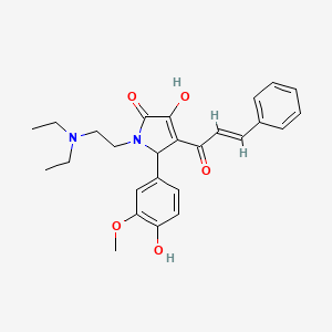 4-cinnamoyl-1-[2-(diethylamino)ethyl]-3-hydroxy-5-(4-hydroxy-3-methoxyphenyl)-1,5-dihydro-2H-pyrrol-2-one