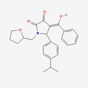 4-BENZOYL-3-HYDROXY-1-[(OXOLAN-2-YL)METHYL]-5-[4-(PROPAN-2-YL)PHENYL]-2,5-DIHYDRO-1H-PYRROL-2-ONE