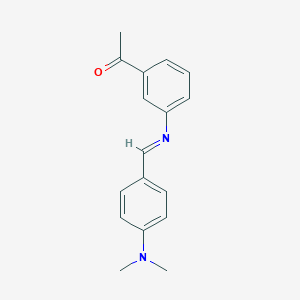 molecular formula C17H18N2O B390165 1-(3-{[4-(Dimethylamino)benzylidene]amino}phenyl)ethanone 