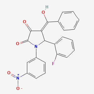 4-benzoyl-5-(2-fluorophenyl)-3-hydroxy-1-(3-nitrophenyl)-1,5-dihydro-2H-pyrrol-2-one