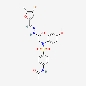 N-(4-{[(2-{2-[(4-bromo-5-methyl-2-furyl)methylene]hydrazino}-2-oxoethyl)(4-methoxyphenyl)amino]sulfonyl}phenyl)acetamide