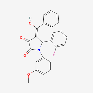 4-benzoyl-5-(2-fluorophenyl)-3-hydroxy-1-(3-methoxyphenyl)-1,5-dihydro-2H-pyrrol-2-one