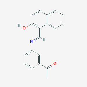 molecular formula C19H15NO2 B390168 3'-(2-Hydroxy-1-naphthylmethyleneamino)acetophenone CAS No. 94300-94-4
