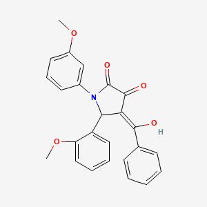 4-benzoyl-3-hydroxy-5-(2-methoxyphenyl)-1-(3-methoxyphenyl)-1,5-dihydro-2H-pyrrol-2-one