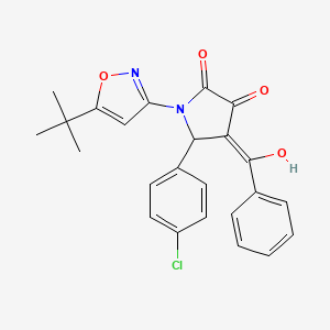 molecular formula C24H21ClN2O4 B3901771 4-benzoyl-1-(5-tert-butyl-3-isoxazolyl)-5-(4-chlorophenyl)-3-hydroxy-1,5-dihydro-2H-pyrrol-2-one 