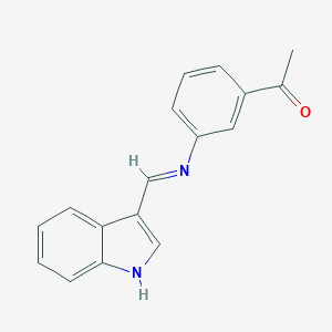 1-{3-[(1H-indol-3-ylmethylene)amino]phenyl}ethanone