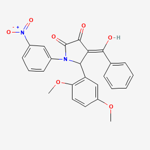 molecular formula C25H20N2O7 B3901789 4-benzoyl-5-(2,5-dimethoxyphenyl)-3-hydroxy-1-(3-nitrophenyl)-1,5-dihydro-2H-pyrrol-2-one 