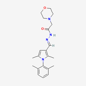 molecular formula C21H28N4O2 B3901794 N'-{[1-(2,6-dimethylphenyl)-2,5-dimethyl-1H-pyrrol-3-yl]methylene}-2-(4-morpholinyl)acetohydrazide 