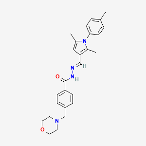 molecular formula C26H30N4O2 B3901805 N'-{[2,5-dimethyl-1-(4-methylphenyl)-1H-pyrrol-3-yl]methylene}-4-(4-morpholinylmethyl)benzohydrazide 