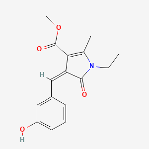 methyl 1-ethyl-4-(3-hydroxybenzylidene)-2-methyl-5-oxo-4,5-dihydro-1H-pyrrole-3-carboxylate