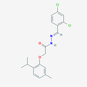 molecular formula C19H20Cl2N2O2 B390184 N'-(2,4-dichlorobenzylidene)-2-(2-isopropyl-5-methylphenoxy)acetohydrazide 