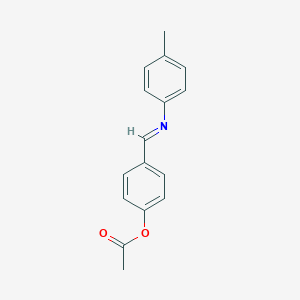 molecular formula C16H15NO2 B390185 4-{[(4-Methylphenyl)imino]methyl}phenyl acetate 