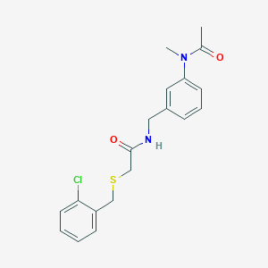 molecular formula C19H21ClN2O2S B3901854 N-{3-[acetyl(methyl)amino]benzyl}-2-[(2-chlorobenzyl)thio]acetamide 