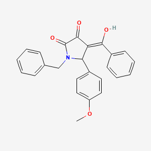 molecular formula C25H21NO4 B3901882 4-benzoyl-1-benzyl-3-hydroxy-5-(4-methoxyphenyl)-1,5-dihydro-2H-pyrrol-2-one 