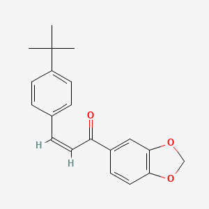 molecular formula C20H20O3 B3901889 1-(1,3-benzodioxol-5-yl)-3-(4-tert-butylphenyl)-2-propen-1-one 