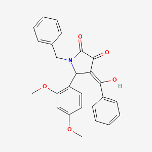 molecular formula C26H23NO5 B3901897 4-benzoyl-1-benzyl-5-(2,4-dimethoxyphenyl)-3-hydroxy-1,5-dihydro-2H-pyrrol-2-one 