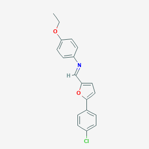 molecular formula C19H16ClNO2 B390190 N-{[5-(4-chlorophenyl)-2-furyl]methylene}-N-(4-ethoxyphenyl)amine 