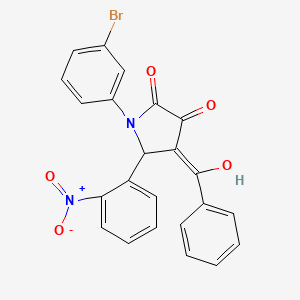 molecular formula C23H15BrN2O5 B3901911 4-benzoyl-1-(3-bromophenyl)-3-hydroxy-5-(2-nitrophenyl)-1,5-dihydro-2H-pyrrol-2-one 