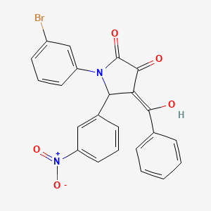 molecular formula C23H15BrN2O5 B3901919 4-benzoyl-1-(3-bromophenyl)-3-hydroxy-5-(3-nitrophenyl)-1,5-dihydro-2H-pyrrol-2-one 