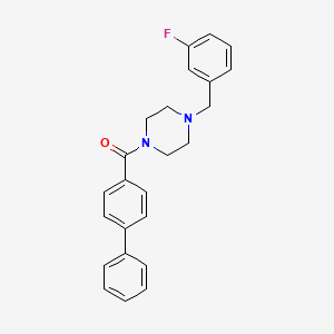 molecular formula C24H23FN2O B3901939 1-(4-biphenylylcarbonyl)-4-(3-fluorobenzyl)piperazine 