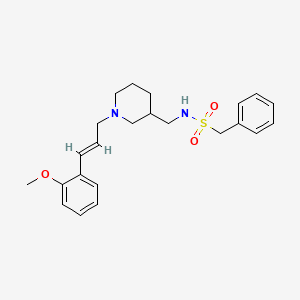 molecular formula C23H30N2O3S B3901953 N-({1-[(2E)-3-(2-methoxyphenyl)-2-propen-1-yl]-3-piperidinyl}methyl)-1-phenylmethanesulfonamide 