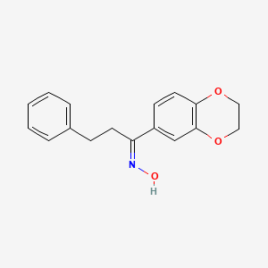 molecular formula C17H17NO3 B3901959 1-(2,3-dihydro-1,4-benzodioxin-6-yl)-3-phenyl-1-propanone oxime 