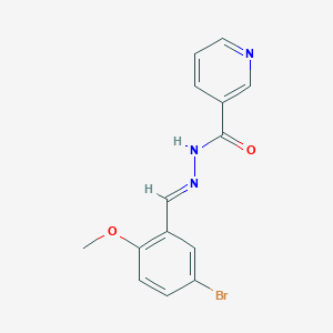 N'-[(E)-(5-bromo-2-methoxyphenyl)methylidene]pyridine-3-carbohydrazide
