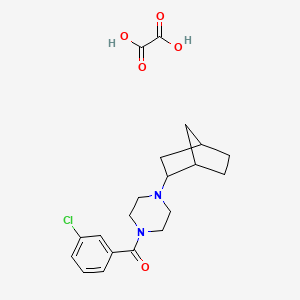molecular formula C20H25ClN2O5 B3901980 1-bicyclo[2.2.1]hept-2-yl-4-(3-chlorobenzoyl)piperazine oxalate 