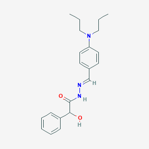 molecular formula C21H27N3O2 B390199 N'-[4-(dipropylamino)benzylidene]-2-hydroxy-2-phenylacetohydrazide 