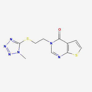 molecular formula C10H10N6OS2 B3902008 3-{2-[(1-methyl-1H-tetrazol-5-yl)thio]ethyl}thieno[2,3-d]pyrimidin-4(3H)-one 