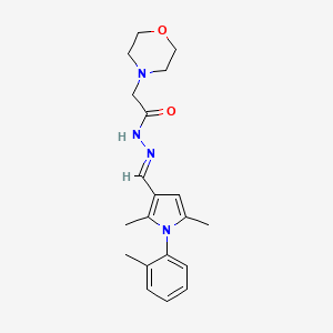 molecular formula C20H26N4O2 B3902011 N'-{[2,5-dimethyl-1-(2-methylphenyl)-1H-pyrrol-3-yl]methylene}-2-(4-morpholinyl)acetohydrazide 