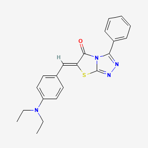 6-[4-(diethylamino)benzylidene]-3-phenyl[1,3]thiazolo[2,3-c][1,2,4]triazol-5(6H)-one