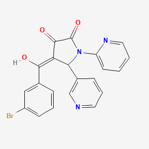 molecular formula C21H14BrN3O3 B3902035 4-(3-bromobenzoyl)-3-hydroxy-1-(2-pyridinyl)-5-(3-pyridinyl)-1,5-dihydro-2H-pyrrol-2-one 