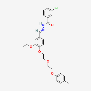 3-chloro-N'-(3-ethoxy-4-{2-[2-(4-methylphenoxy)ethoxy]ethoxy}benzylidene)benzohydrazide