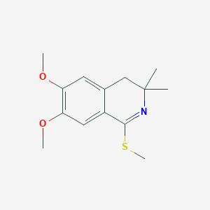 molecular formula C14H19NO2S B390208 6,7-Dimethoxy-3,3-dimethyl-1-methylsulfanyl-3,4-dihydro-isoquinoline CAS No. 163557-53-7