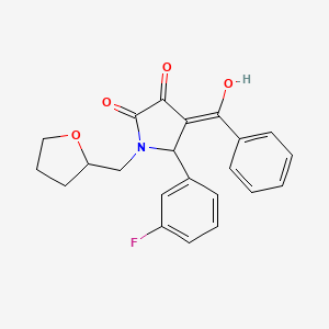 4-benzoyl-5-(3-fluorophenyl)-3-hydroxy-1-(tetrahydro-2-furanylmethyl)-1,5-dihydro-2H-pyrrol-2-one