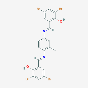 2,4-Dibromo-6-[({4-[(3,5-dibromo-2-hydroxybenzylidene)amino]-2-methylphenyl}imino)methyl]phenol