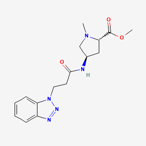 methyl (2S,4R)-4-{[3-(1H-1,2,3-benzotriazol-1-yl)propanoyl]amino}-1-methylpyrrolidine-2-carboxylate