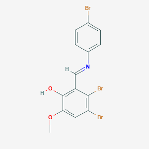 3,4-Dibromo-2-{[(4-bromophenyl)imino]methyl}-6-methoxyphenol