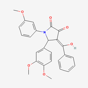 molecular formula C26H23NO6 B3902121 4-benzoyl-5-(3,4-dimethoxyphenyl)-3-hydroxy-1-(3-methoxyphenyl)-1,5-dihydro-2H-pyrrol-2-one 