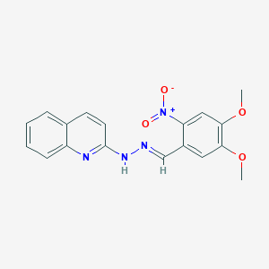 4,5-dimethoxy-2-nitrobenzaldehyde 2-quinolinylhydrazone