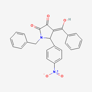molecular formula C24H18N2O5 B3902149 4-benzoyl-1-benzyl-3-hydroxy-5-(4-nitrophenyl)-1,5-dihydro-2H-pyrrol-2-one 