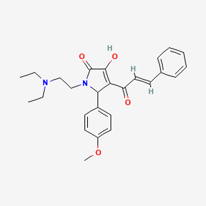 molecular formula C26H30N2O4 B3902162 4-cinnamoyl-1-[2-(diethylamino)ethyl]-3-hydroxy-5-(4-methoxyphenyl)-1,5-dihydro-2H-pyrrol-2-one 