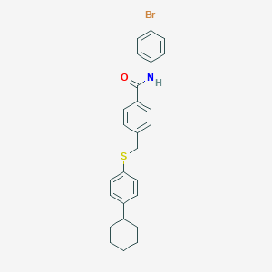 molecular formula C26H26BrNOS B390219 N-(4-bromophenyl)-4-{[(4-cyclohexylphenyl)sulfanyl]methyl}benzamide 