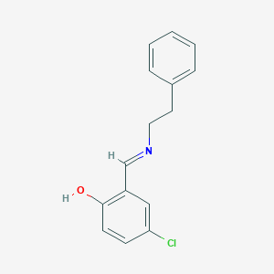 4-Chloro-2-{[(2-phenylethyl)imino]methyl}phenol