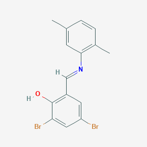 2,4-dibromo-6-{(E)-[(2,5-dimethylphenyl)imino]methyl}phenol