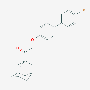 molecular formula C24H25BrO2 B390222 1-(1-Adamantyl)-2-[(4'-bromo[1,1'-biphenyl]-4-yl)oxy]ethanone 
