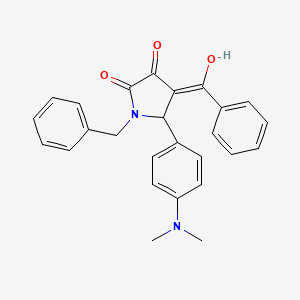 molecular formula C26H24N2O3 B3902223 4-benzoyl-1-benzyl-5-[4-(dimethylamino)phenyl]-3-hydroxy-1,5-dihydro-2H-pyrrol-2-one 